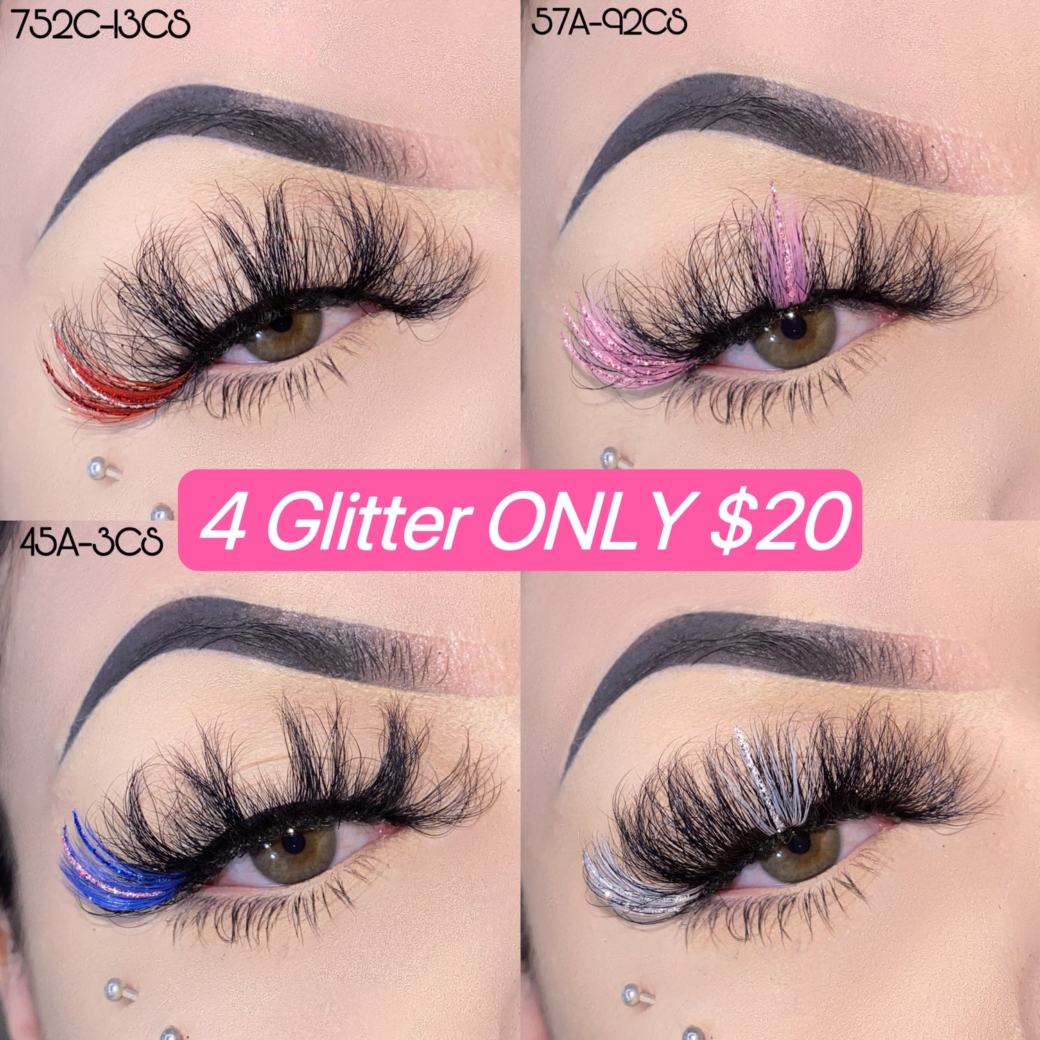 4 Glitter Packs